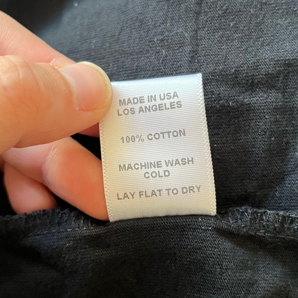 Leset Margo Black Sleeveless Cotton Cropped Crew Neck Tank Top EUC Size M - Picture 10 of 11